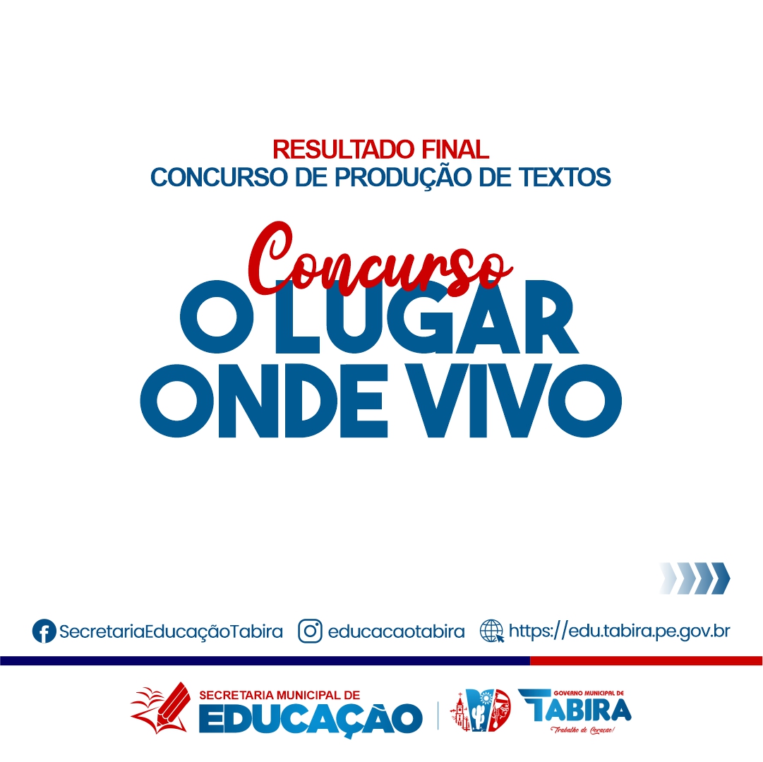 Read more about the article Secretaria Municipal de Educação de Tabira divulga vencedores do Concurso “O lugar onde vivo”