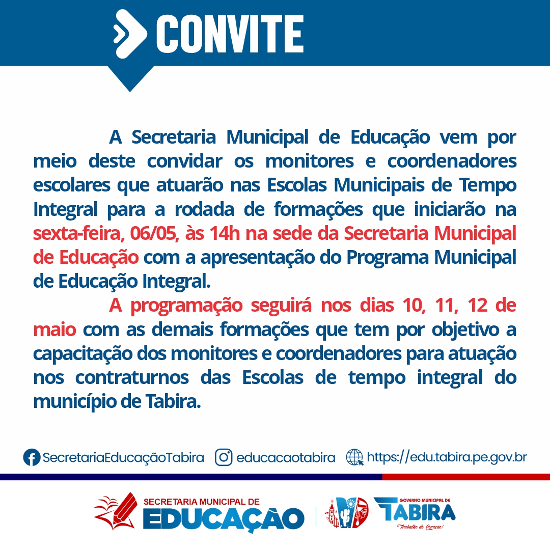 Read more about the article Formação para os monitores e coordenadores das Escolas Municipais de Tempo integral
