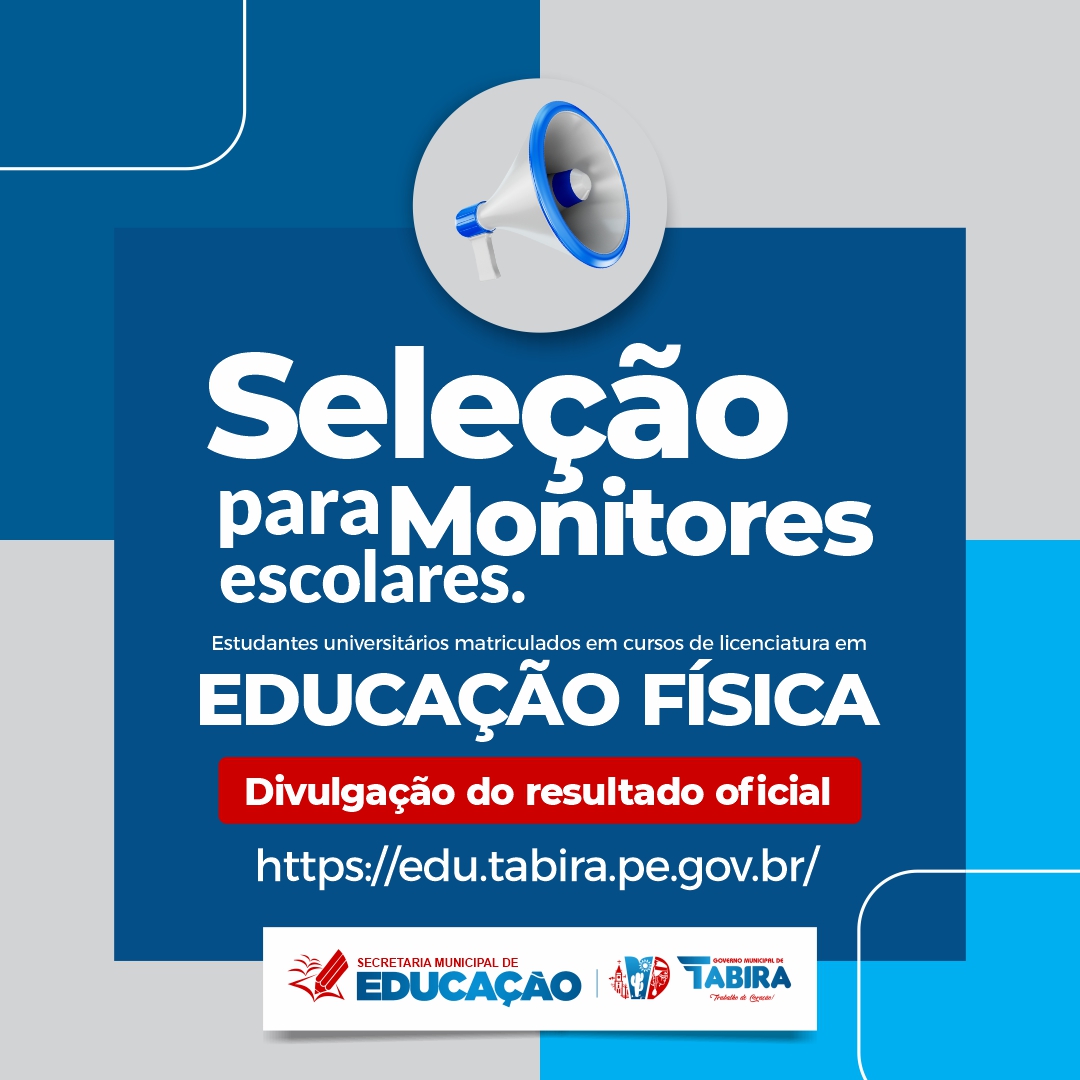 Read more about the article Divulgado o resultado oficial da Seleção para monitores escolares