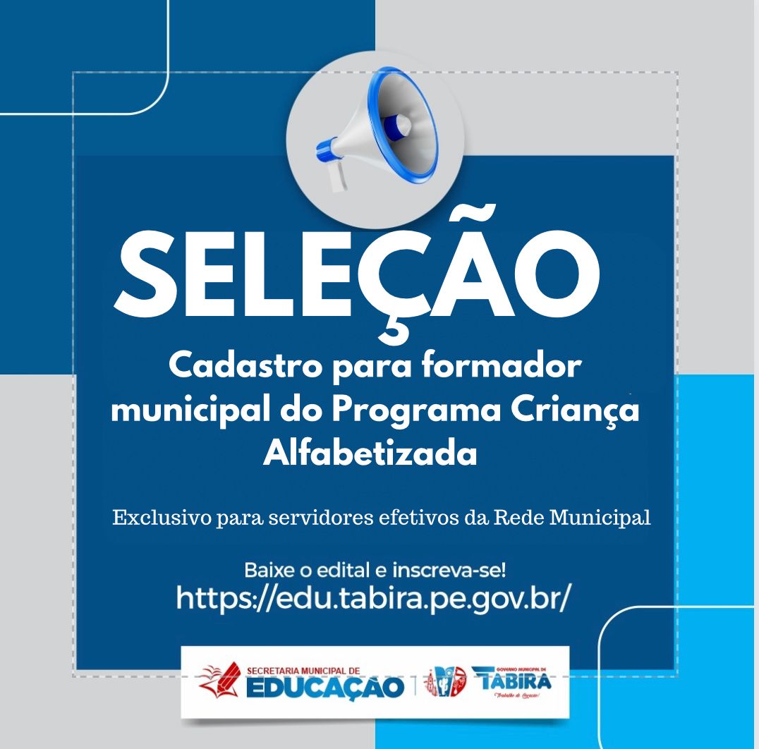 Read more about the article Cadastro para formador municipal do Programa Criança Alfabetizada